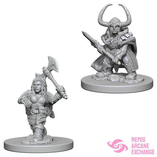 Nolzurs Marvelous Unpainted Miniatures - W04 Dwarf Female Barbarian Role Playing Games