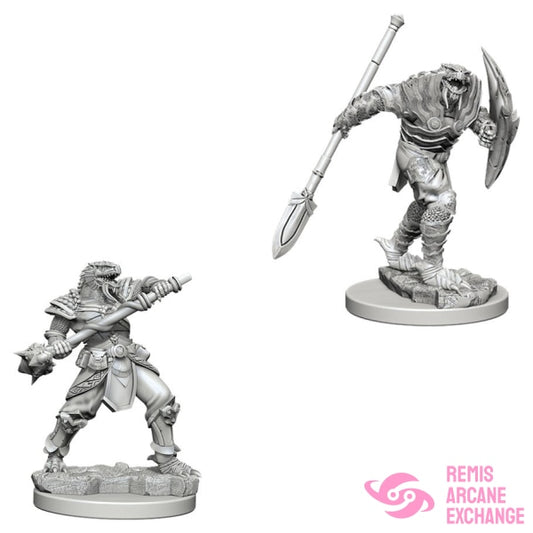 Nolzurs Marvelous Unpainted Miniatures - W05 Dragonborn Male Fighter With Spear Role Playing Games