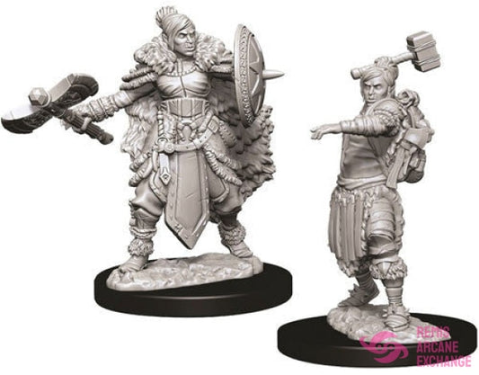 Nolzurs Marvelous Unpainted Miniatures - W09 Female Half-Orc Barbarian Role Playing Games