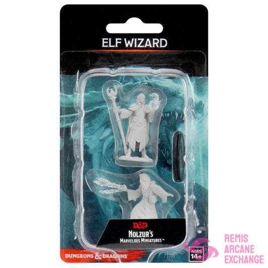 Nolzurs Marvelous Unpainted Miniatures - W09 Male Elf Wizard Role Playing Games