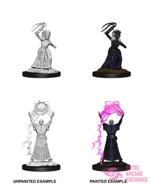Nolzurs Marvelous Unpainted Miniatures - W12 Drow Mage & Priestess Role Playing Games