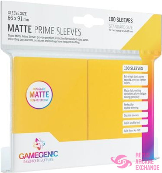 Prime Matte Sleeves - Yellow (100)
