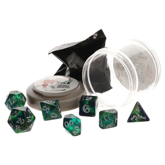 Pizza Dungeon Dice: Boss Cool Nebula with Silver