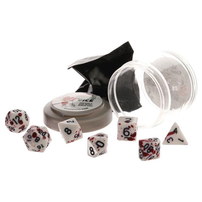 Pizza Dungeon Dice: Lucky Blood Splatter with Black
