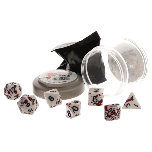 Pizza Dungeon Dice: Lucky Blood Splatter with Black