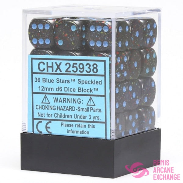 Speckled: 12Mm D6 Blue Stars Dice Block (36 Dice) Accessories