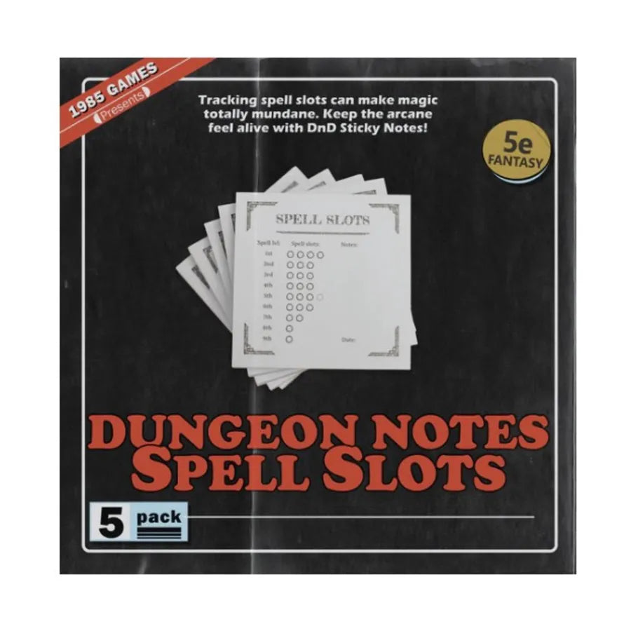 Spell slots sticky notes 5e