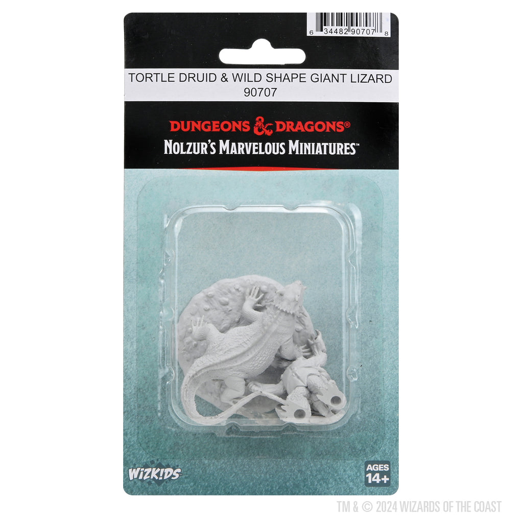 WizKids D&D Nolzur's Marvelous Miniatures: Tortle Druid & Wild Shape Giant Lizard