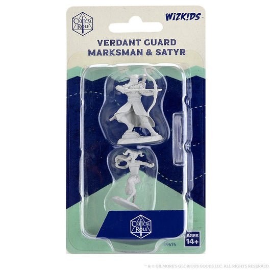Critical Role Unpainted Miniatures: Verdant Guard Marksman & Satyr