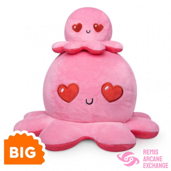 Big Reversible Octopus Plush: Love Pink & Rage