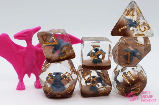 Blue Pterodactyl 7 Dice Set