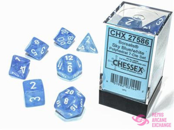 Borealis: Poly Sky Blue/White Luminary Effect Die Set (7) Accessories