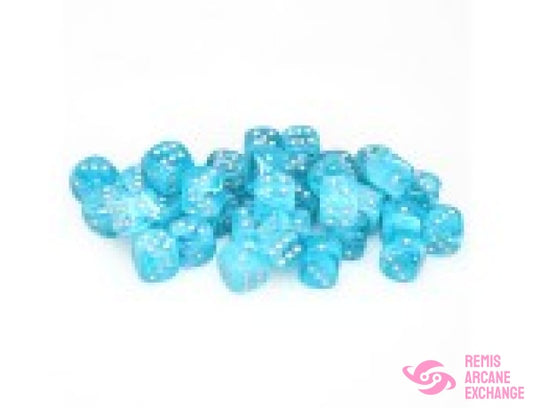 Cirrus: 12Mm D6 Aqua / Silver Dice Block (36 Dice) Accessories