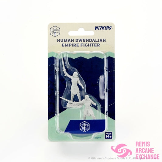 Critical Role Unpainted Miniatures: Human Dwendalian Empire Fighter Playing Games