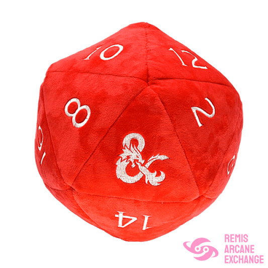D&D Jumbo Red And White D20 Novelty Dice Plush