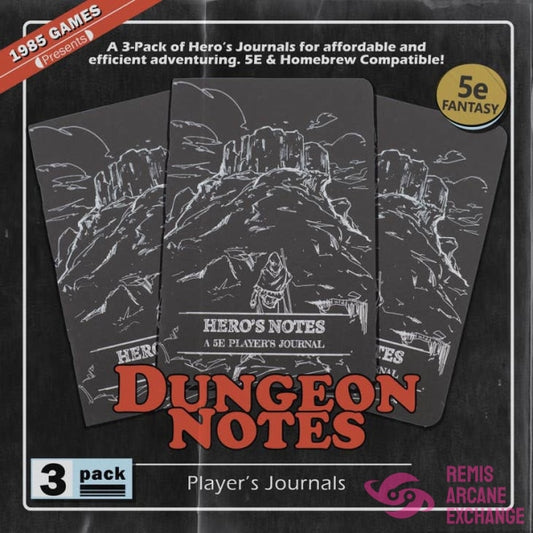 Dungeon Notes D&D 5E Players Journals 3 Pack Role Playing Games