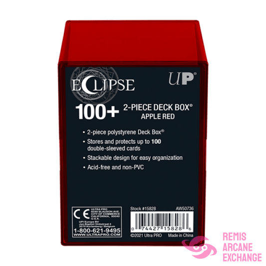 Eclipse 2-Piece Deck Box: Apple Red Accessories