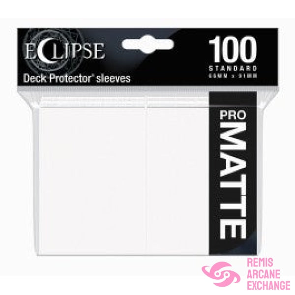 Eclipse Matte Standard Deck Protector Sleeves (100Ct) Arctic White
