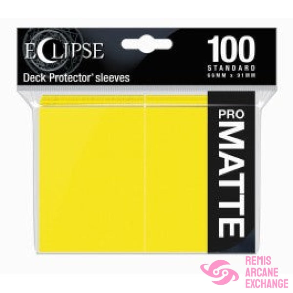 Eclipse Matte Standard Deck Protector Sleeves (100Ct) Lemon Yellow