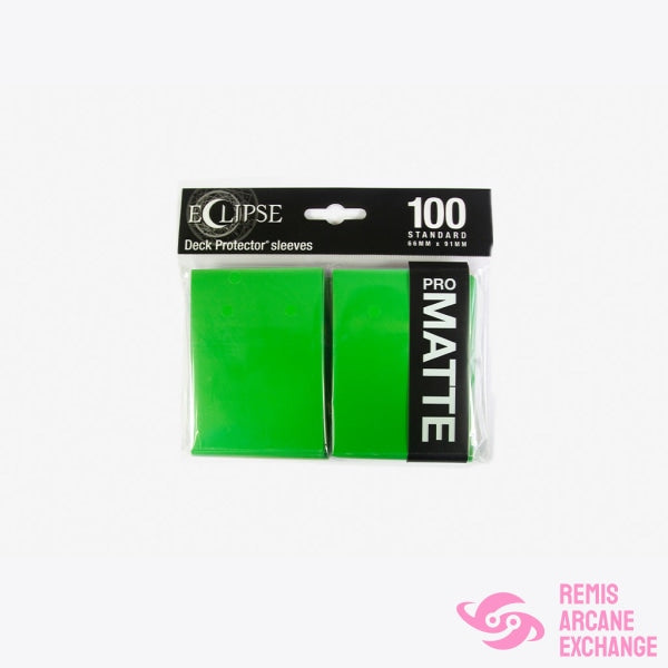 Eclipse Matte Standard Deck Protector Sleeves (100Ct) Lime Green