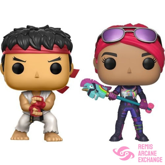 Fortnite X Street Fighter Ryu And Brite Bomber Pop! Vinyl Figure 2-Pack