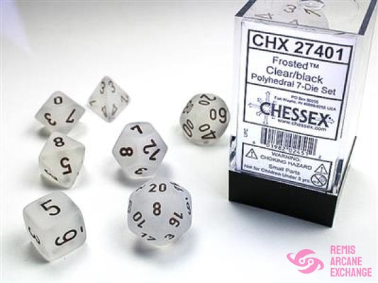 Frosted: Poly Clear/White Die Set (7) Accessories