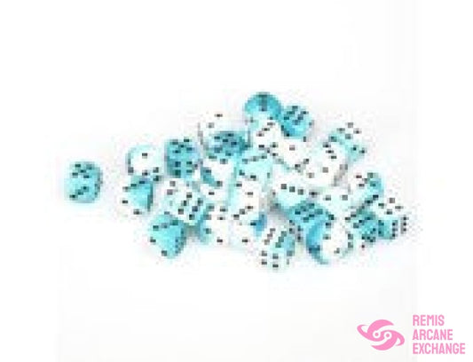Gemini: 12Mm D6 Teal-White / Black Dice Block (36 Dice) Accessories