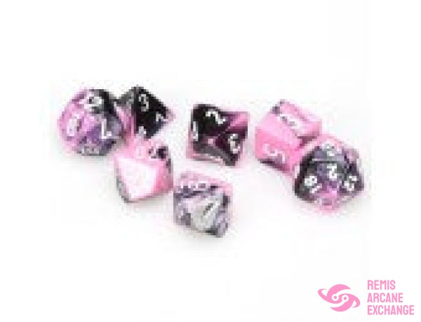 Gemini: Poly Black Pink/White Die Set (7) Accessories