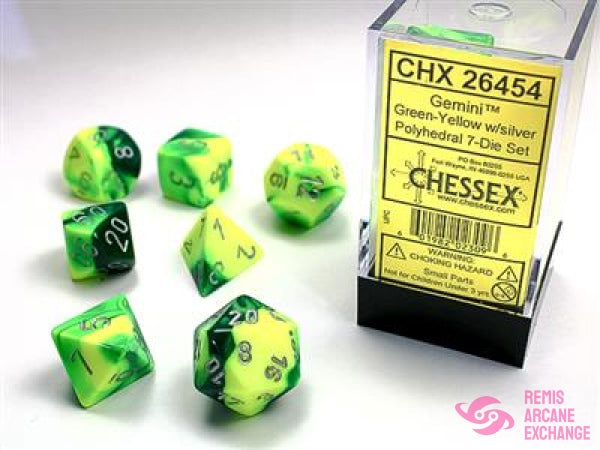 Gemini: Poly Green-Yellow/Silver Die Set (7) Accessories