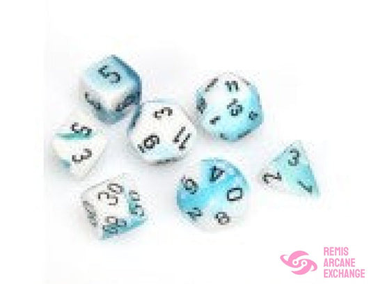 Gemini: Poly Teal-White / Black Die Set (7) Accessories