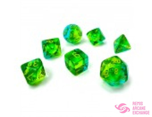 Gemini: Poly Trans-Green-Teal/Yellow Die Set (7) Accessories