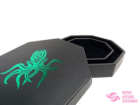 Green Cthulhu Dice Tray With Staging Area And Lid Accessories