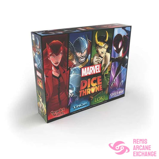 Marvel Dice Throne: 4-Hero Box (Scarlet Witch Thor Loki And Spider-Man)