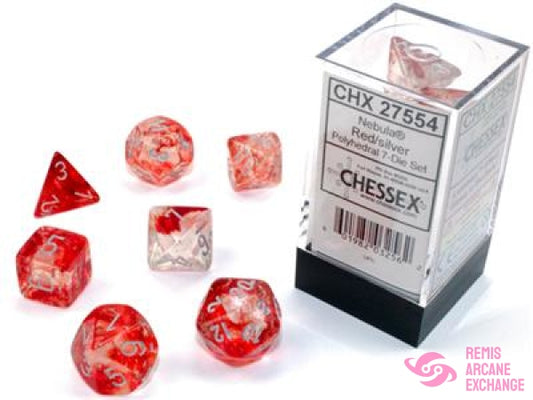 Nebula: Poly Red/Silver Die Set (7) Accessories