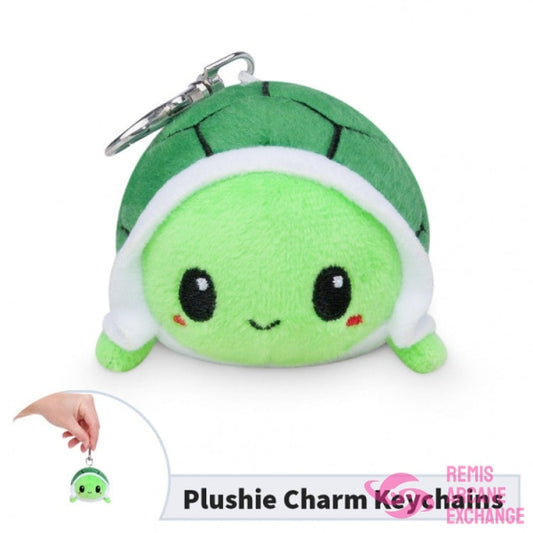Plush Charm Keychain: Happy Green Turtle