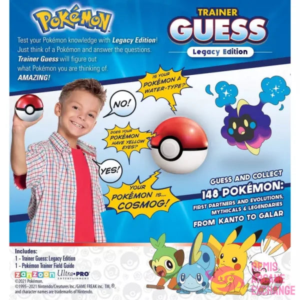 Pokemon Trainer Guess Legacy Electronic Guessing Game Collectible Card Games