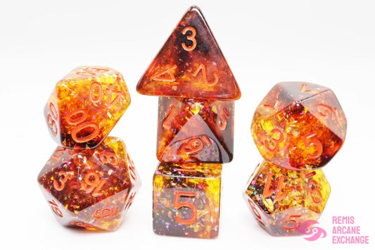 Pumpkin Light 7 Dice Set