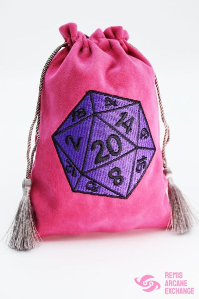 Purple D20 Dice Bag Accessories