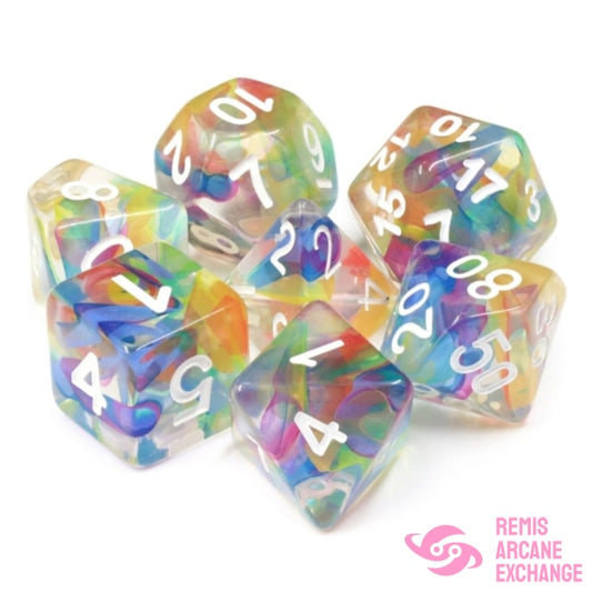 Rainbow Ribbon 7 Dice Set