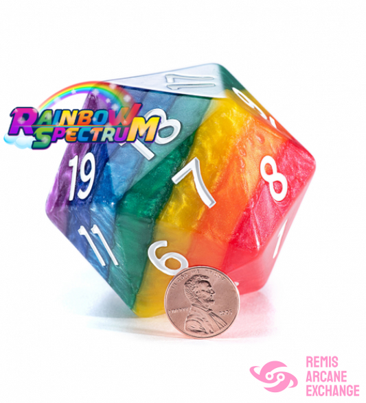 Rainbow Spectrum Giant D20 (58Mm) Epic Dice Dice