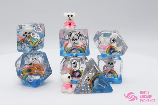 Rainbow & Teddy 7 Dice Set