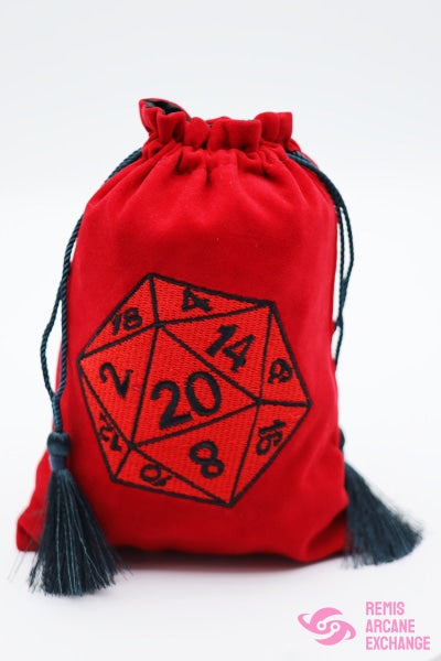 Red D20 Dice Bag Accessories
