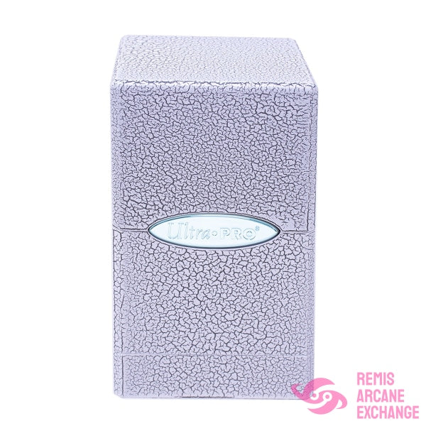 Satin Tower Deck Box: Ivory Crackle Accessories