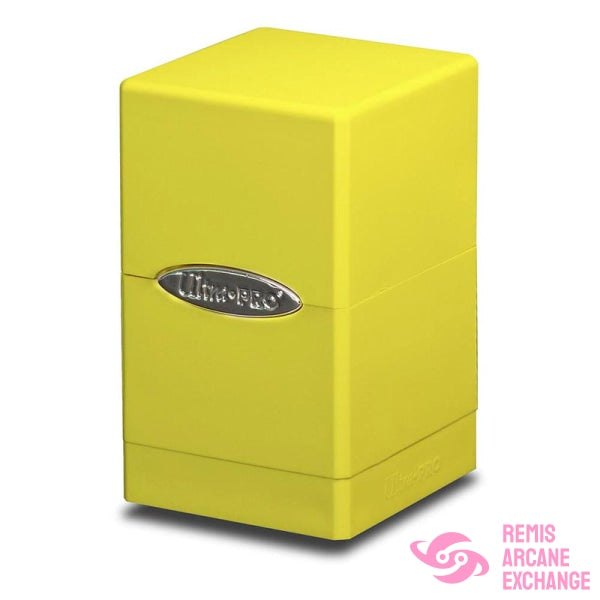Satin Tower Deck Box - Lemon Yellow