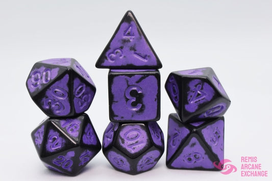 Timeworn Purple 7 Dice Set